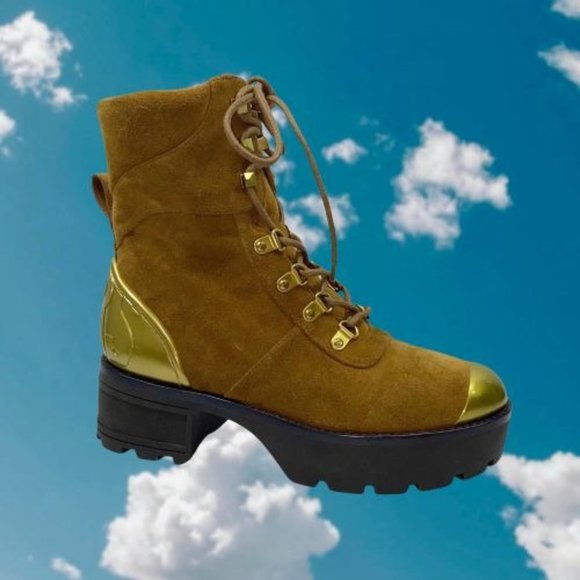 Michael Kors Khloe Chunky Combat Boots 7 New - Picture 12 of 12
